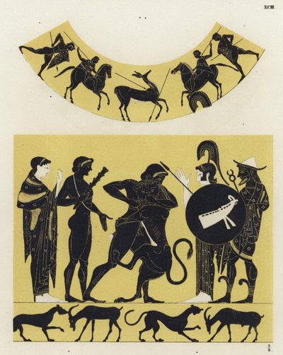 Hércules lutando contra o leão de Nemean de German School