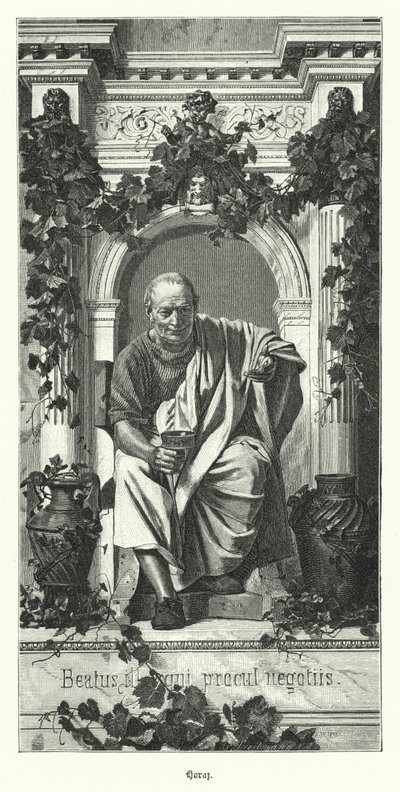 Horace, poeta romano (gravura) de German School