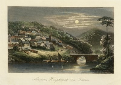 Houston, capital do Texas, c. 1845-C. 1850 de German School