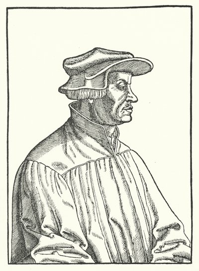 Huldrych Zwingli, reformador protestante suíço (gravura) de German School