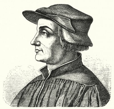 Huldrych Zwingli, figura principal da Reforma na Suíça (gravura) de German School