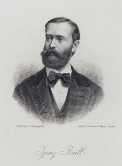 Ignaz Brull, pianista e compositor austríaco nascido na Morávia (gravura) de German School