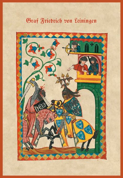 Ilustração de um cancioneiro medieval de German School