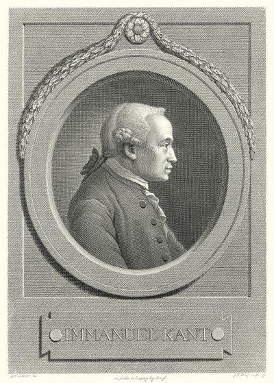 Immanuel Kant, filósofo alemão (gravura) de German School