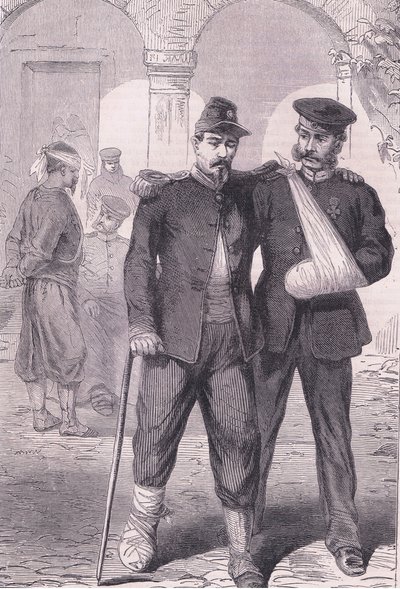 No hospital, Cassells History of the War between France and Germany publicado por Cassell and Company Limited, c.1890 (litho) de German School