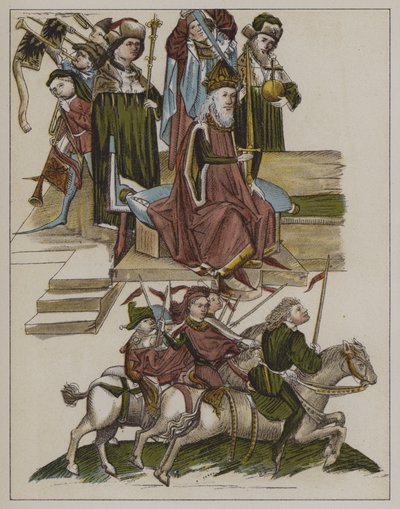 Investidura de Frederico I da casa de Hohenzollern como eleitor de Brandemburgo no Conselho de Constança, 18 de abril de 1417 de German School