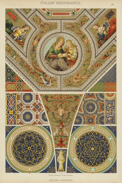 Renascença Italiana, Pintura de Tecto (cor litho) de German School