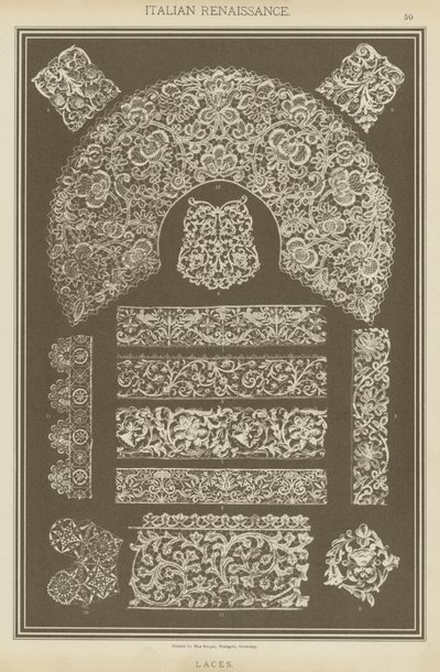 Renascença Italiana, Laces (cor litho) de German School
