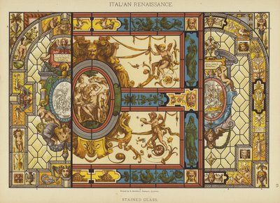 Renascença Italiana, Vidro Manchado (cor litho) de German School