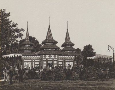Pescadores japoneses de porcelana (litho) de German School