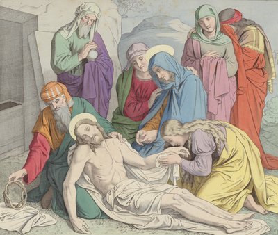 Jesus é colocado no túmulo de German School
