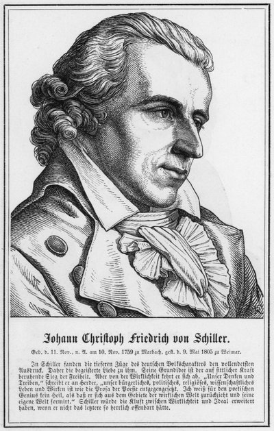 Johann Christoph Friedrich von Schiller (gravura) de German School