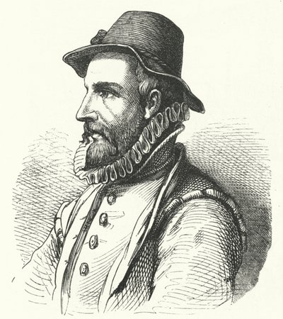 Johann Fischart, escritor e satirista alemão (gravura) de German School