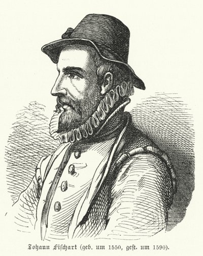 Johann Fischart, escritor e satirista alemão (gravura) de German School