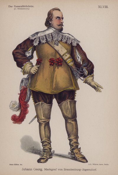 Johann Georg, Marquês de Brandenburg-Jagerndorf (1577-1624), de Der Generalfeldoberst por Ernst von Wildenbruch (cor litho) de German School
