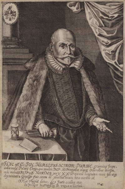 Johann Herel, jurista alemão (gravura) de German School