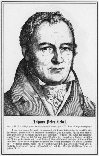Johann Peter Hebel (gravura) de German School