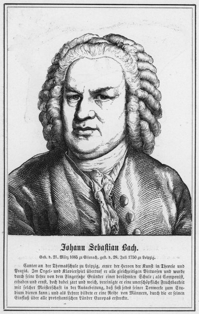 Johann Sebastian Bach (gravura) de German School