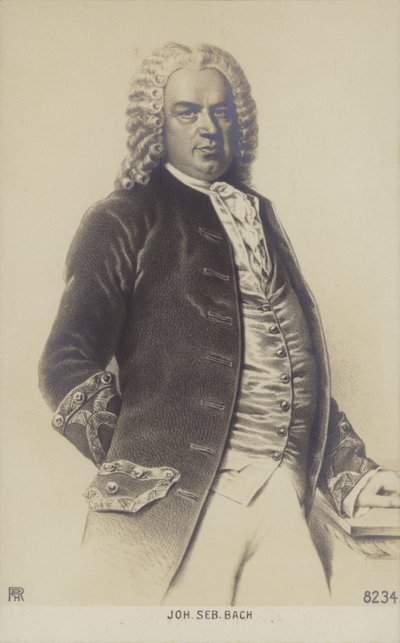 Johann Sebastian Bach, compositor alemão, organista, cravista, violista e violinista do período barroco (1685-1750) de German School