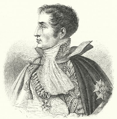 Joseph Bonaparte, Rei de Espanha como Joseph I (gravura) de German School