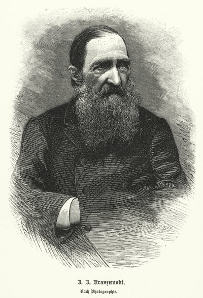 Jozef Ignacy Kraszewski, historiador e romancista polonês (litho) de German School