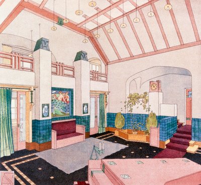 Jugendstil ou início da sala de estilo modernista de German School