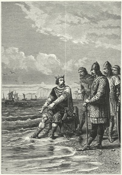 O Rei Canuto e as ondas (gravura) de German School