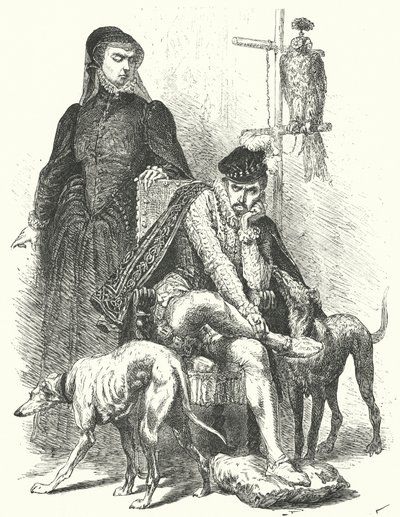 Rei Carlos IX de França e sua mãe, Catherine de