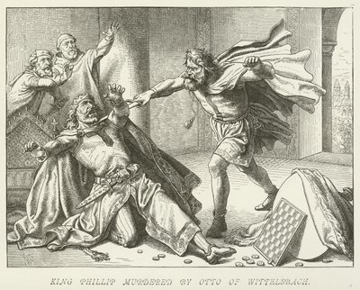 Rei Phillip assassinado por Otto de Wittelsbach de German School