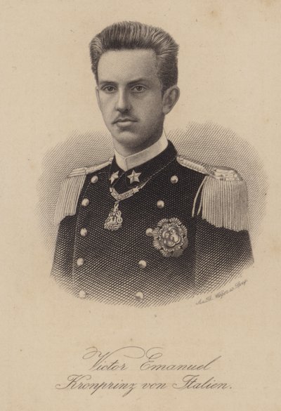 Rei Victor Emmanuel III da Itália quando o príncipe herdeiro de German School