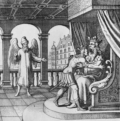 O rei exultou com o regresso do príncipe de Musaeum Hermeticum de German School