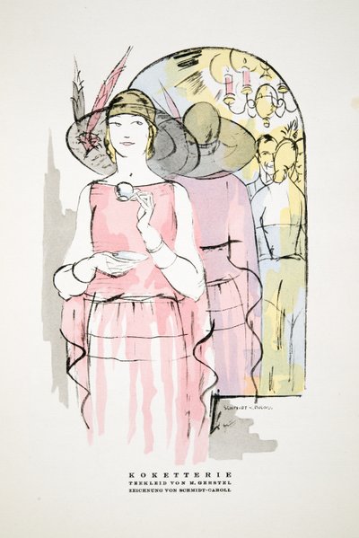 Koketterie, Tea Dress por M. Gerstel, de Styl, pub.1922 (pochoir print) de German School