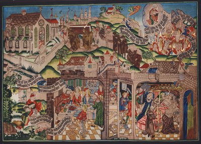 Tapeçaria Lazarus, Basileia, c.1500 (litografia a cores) de German School
