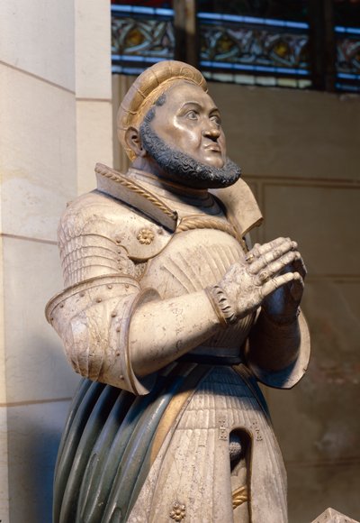 Lifesize Alabaster Estátua do Eleitor Frederico, o Sábio, na Igreja do Castelo, Wittenberg, c.1529-21 (alabastro) de German School