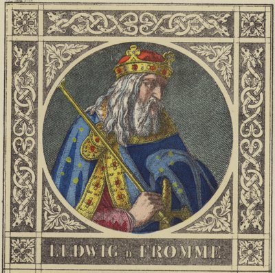 Ludwig D Fromme, 814-840 (gravação a cores) de German School