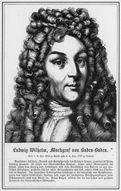 Ludwig Wilhelm, Marquês de Baden-Baden (gravura) de German School