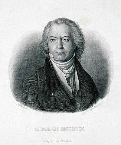 Lugwig van Beethoven (1770-1827) (gravura) de German School