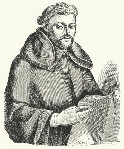Luis de Leon, poeta lírico espanhol (gravura) de German School
