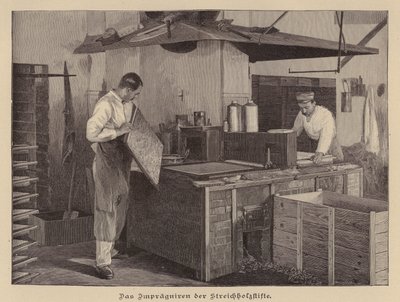 Fabrico de fósforos (gravação) de German School