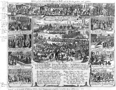 Celebrações do casamento de Wolfgang Wilhelm, Conde Palatino de Neuburg e Magdelene da Baviera em 1613 de German School