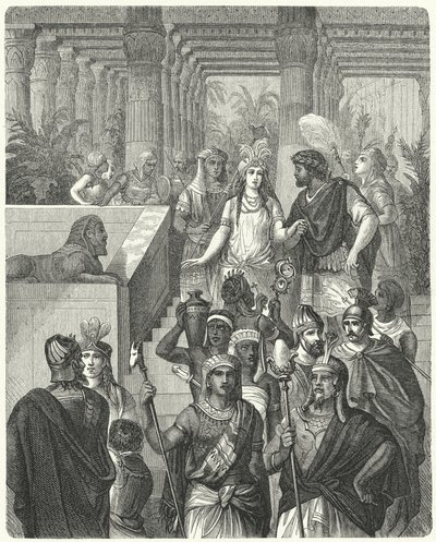Casamento de Masinissa, Rei de Numídia, e Sophonisbe de Cartago (gravura) de German School