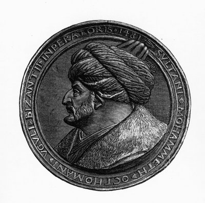 Medalhão de Mehmed II, da história dos bizantinos e do Império Otomano por GS Hertzberg, 1883 de German School