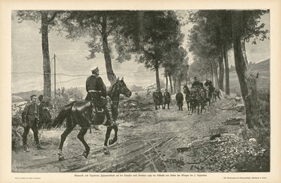 Encontro de Bismarck e Napoleão III depois da Batalha de Sedan, Guerra Franco-Prussiana, 2 de setembro de 1870 de German School