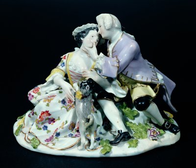 Encontro de Amantes, possivelmente de Johann Joachim Kandler (1706-75) c.1735 (porcelana) de German School
