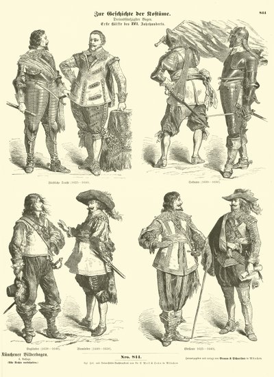 Trajes masculinos da primeira metade do século XVII de German School