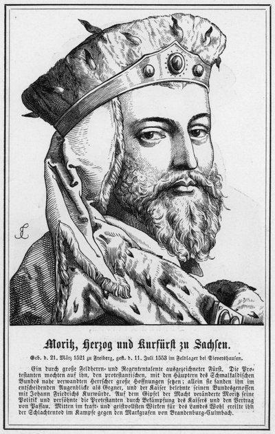 Morik, Duke e Elector of Saxony (gravura) de German School