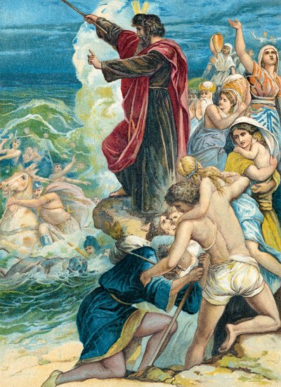 Moisés atravessando o Mar Vermelho de German School