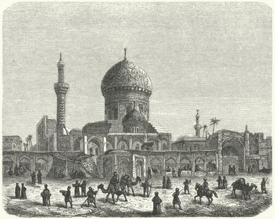 Mesquita de Ahmed Khiaga e praça do mercado, Bagdad (gravura) de German School