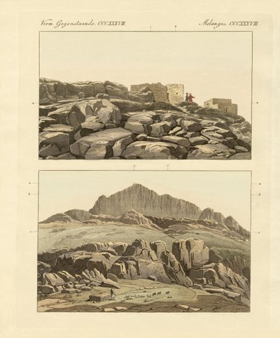 Monte Sinai (gravura colorida) de German School