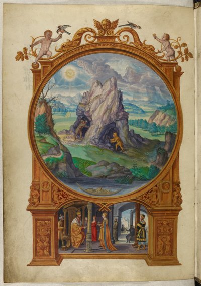 Ms Harley 3469, f.13v Alquimistas em busca de ouro, a Primeira Parábola, de 